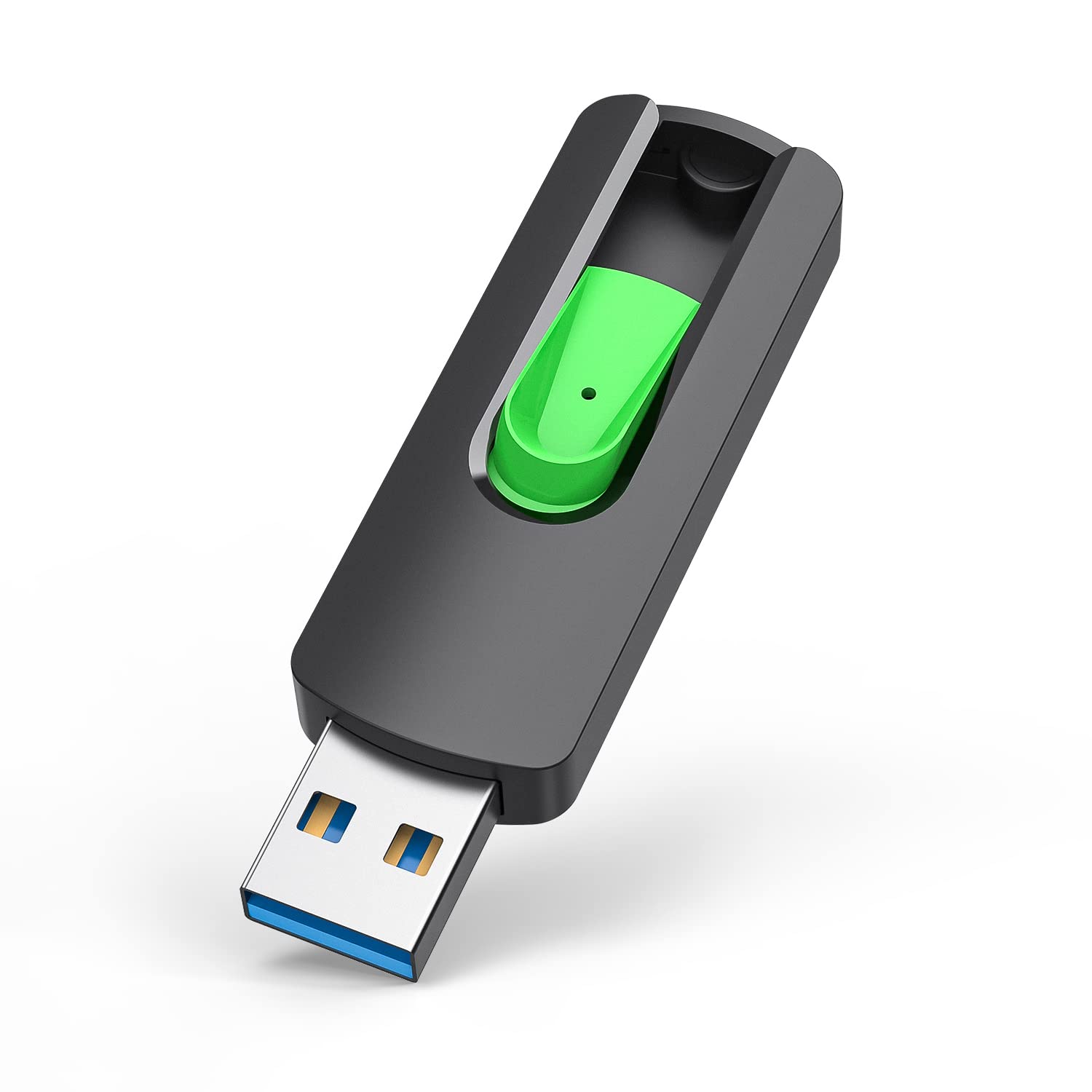 Photo 1 of Aiibe 512GB USB 3.0 Flash Drive Thumb Drive USB Drive 512 GB Flash Drive Retractable Jump Drive 512GB for PC Laptop (Green)