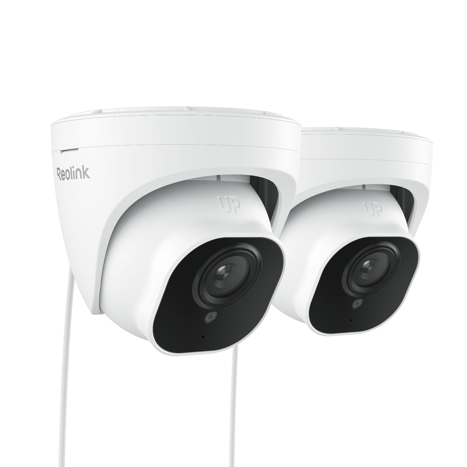 REOLINK 5MP PoE Security Camera, Surveillance Outdoor Indoor for home, Person/Vehicle/Pet Detection, Time-Lapse, Work with Smart Home, 100ft IR Night Vision, Support 256GB SD Card, RLC-520A(Pack of 2)