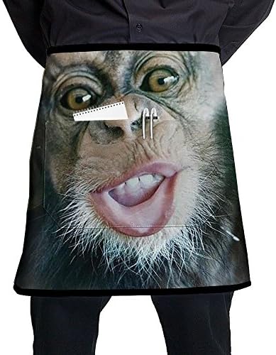 Chimpanzee Kiss Unisex Multi-purpose Adjustable Kitchen Chef Apron Stylish Grill Aprons Kitchen/Restaurant Chef Bib- With Tool Pockets Perfect For Cooking,Baking,Barbequing