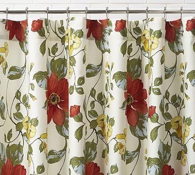 Amazon Com Pottery Barn Sophia Organic Shower Curtain Home Kitchen