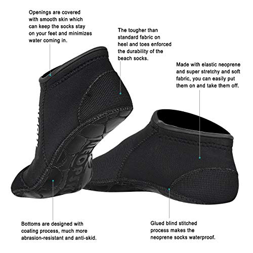 image for NeopSkin Neoprene Socks 3mm Beach Volleyball Sand Soccer Socks Water B