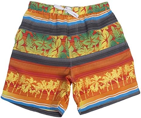Tropi Sun Mens Multi Color Floral Boardshorts With Mesh Lining (XX-Large,Red)