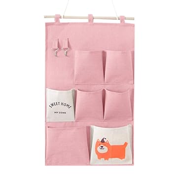 Mreechan Hangende Aufbewahrungstasche Hangeorganizer Tur Wand Organizer Utensilientasche Hangende Aufbewahrungstasche Fur Eingang Garderobe Badezimmer 7 Facher Wand Hangeorganizer Bad Tur Wand Pink Amazon De Baby