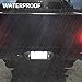 HERCOO LED License Plate Light Lamp Lens White Bulbs Black Housing Compatible with Tacoma1995-2004 Pickup Truck Rear Step Bumper Aftermarket Replacement, Pack of 2