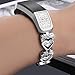 Famobest For Fitbit Alta HR Bands Fitbit Alta Bands For Women Men, Stainless Steel Alta Fit bit Bands Alta Fitbit Bands Fitbit Alta Replacement Bands Wristbands Small Large Honey Silver