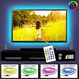 Tv Led Backlight RGB 16 Changing Colors USB Waterproof Led Lighting 2m Strip Set 3M Adhesive Tape For 40