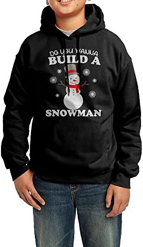 Boys Fashion Classic Do You Want To Build A Snowman Comfortable Pullover Athletic Hoodie