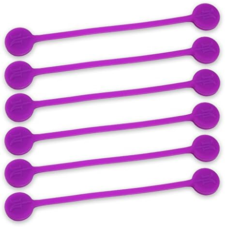 TwistieMag Strong Magnetic Twist Ties - The Sour Grapes Collection - Purple 6 Pack - Super Powerful Unique Solution for Cable Management, Hanging & Holding Stuff, Fidgeting, Or Just for Fun!