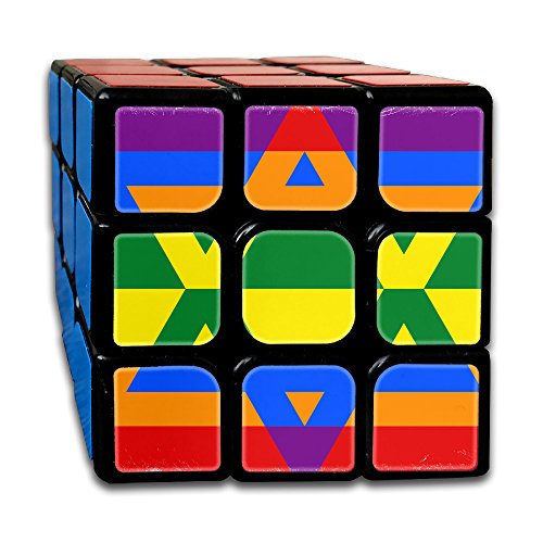 Vintage Rainbow Israeli Gay Pride Flag 3x3 Smooth Speed Magic Rubiks Cube Magic Speed Cube Puzzles Toys