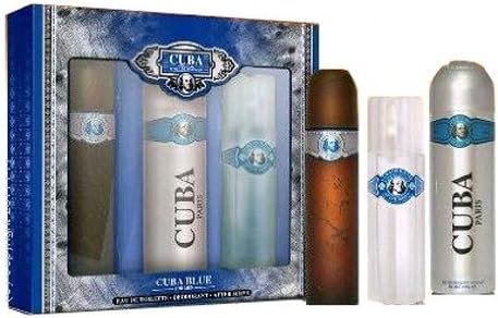 Parfums des Champs – CBC-015 Cuba Blue – Gift Set for Men – After Shave Natural Spray 100ml + Deodorant Body Spray 200 ml + Eau de Toilette Natural Spray 100 ml