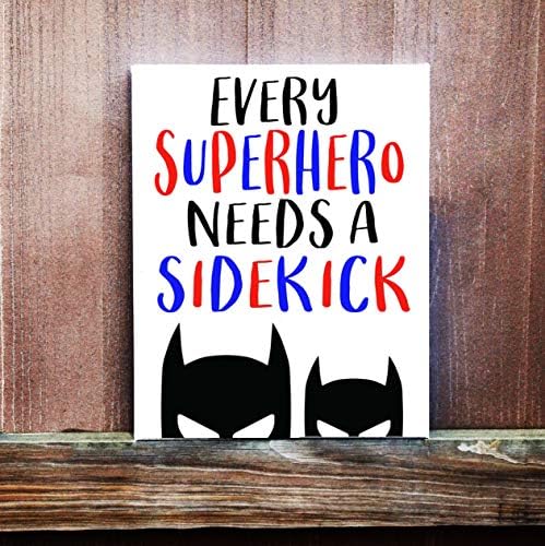 Zora Camp Boys Room DecorEvery Superhero Needs A Sidekick Hand Printed Wood Sign Superhero Wall Art Baby Boy Nursery Art Bedroom Decor Brothers Sign