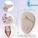 Metatarsal Ball of Foot Cushions Pads For Women, High Heel Inserts, Comfort Soft Gel Forefoot Massage Cushion & Non Slip Shoes, Relieves Pressure, Foot Pain Relief cushions 3 Pairs (Beige) By Metarsalthumb 4