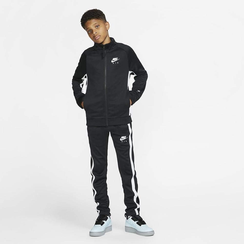 nike air tracksuit black and white