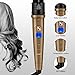 Natalie Styx Hair Curling Irons with 5 Ceramic Tourmaline Hot Rollers, Dual Voltage Curler, LCD Display for all Curl and Waves | Inclus Heat Resistant Glove, Hair Clips, Pouch - Golden