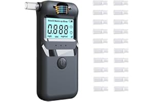 NF Digital Blood Content Tester with 20 Reusable Mouthpieces Tri-Colour Visual Guide Compact Lightweight Design