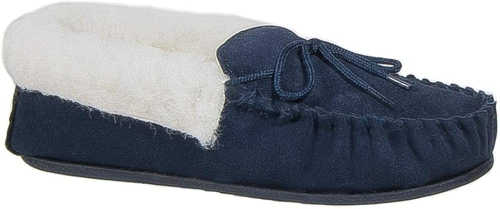 navy blue moccasins womens