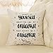 Fjfz Always Be Yourself Unless You Can Be a Unicorn Cotton Linen Home Decorative Throw Pillow Case Cushion Cover with Words for Sofa Couch, 18