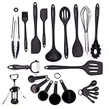 BARTOLLO Premium Silicone Kitchen Utensil Collection + Free Measuring Cups And Spoons