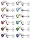 FUNRUN JEWELRY 12 Pairs Stainless Steel Stud Earrings for Women Men Piercing Earrings CZ Studs 3mm
