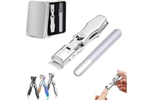 BYSKU German Nail Clippers for Men, 2024 New Ultra Sharp Nail Clippers, Professional Extra Large Heavy Duty Toe Clippers for Seniors with Catcher File