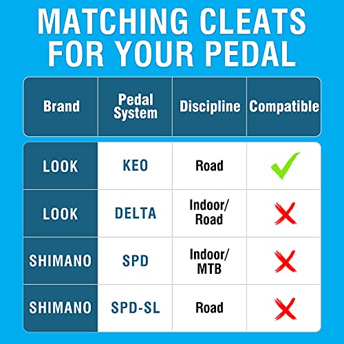 Look KEO Compatible Bike Cleats 7 Degree Float Replacement Clipless