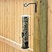 Gray Bunny Outdoor Plant Hanger Hook, 6” Hand Forged Straight Iron Wall Hooks for Bird Feeders, Lanterns, Wind Chimes, Patio Decor - Black