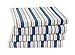 COTTON CRAFT Oversized Kitchen Towels - 4 Pack 100% Cotton Basketweave Tea Dish Towels - Absorbent Reusable Low Lint - Cooking Drying Restaurant Bar Cleaning Cloth Napkin - 20x30 Azure Blue Stripe
