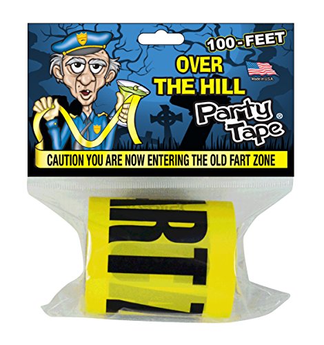 Over the Hill Party Tape - CAUTION YOU ARE NOW ENTERING THE OLD FART ZONE - 100 Feet!