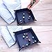 4 Pieces Dice Tray PU Leather Dice Holder Folding Tray Fit for Board Game Dice Storage, 4 Colors