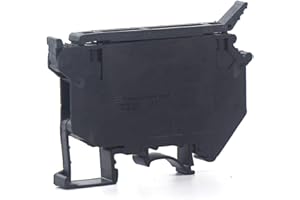 AEREXIER UK5-HESI DIN Rail Fuse Holder Disconnect Terminal Blocks Screw Clamp UK5RD (Without LED indicated, Black, 10)