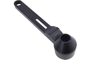 Fockety Coffee Scoop Funnel, 2 Tablespoon Capacity Self Leveling Scoop with Scraper and Pour Spout, for Reusable Refillable C