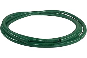 Gloxco Heavy Duty Green PVC Suction Hose for Water Transfer, 85 PSI Max Pressure, 1" Inside Diameter, 40 ft Length