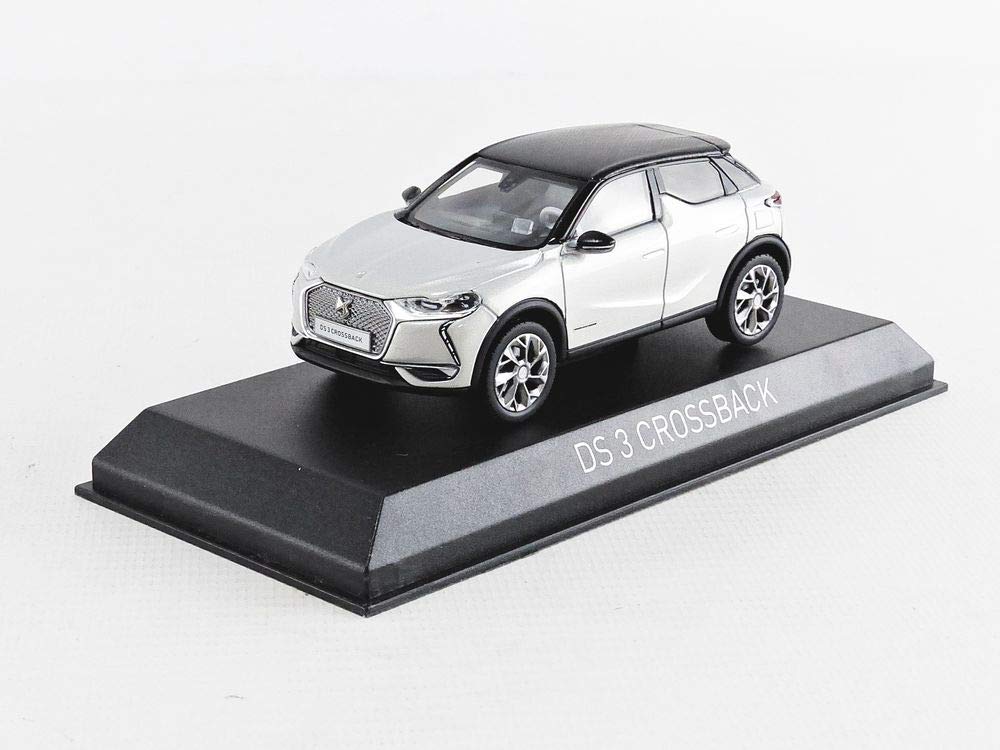 Norev- DS 3 Crossback E-Tense 2019-Pearl & Black Roof Collectible Miniature Car, 170022, Grey/Black