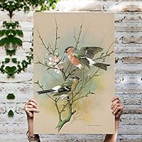 Canvas Wall Art Birds on The Branch Canvas Prints Home Artwork Decoration for Living Room,Bedroom - 12x18 inches