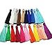 Pamir Tong 21pcs 3.5cm(1.4'') Silky Road Tassels with Silver Jump rings DIY Earring/Bag/Necklace/Keychain Tassel Jewelry Accessory GD21ST27