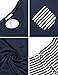 Hotouch Womens Casual Pajama Set Striped Short Sleeve Top & Short Pjs Sets Navy Blue M