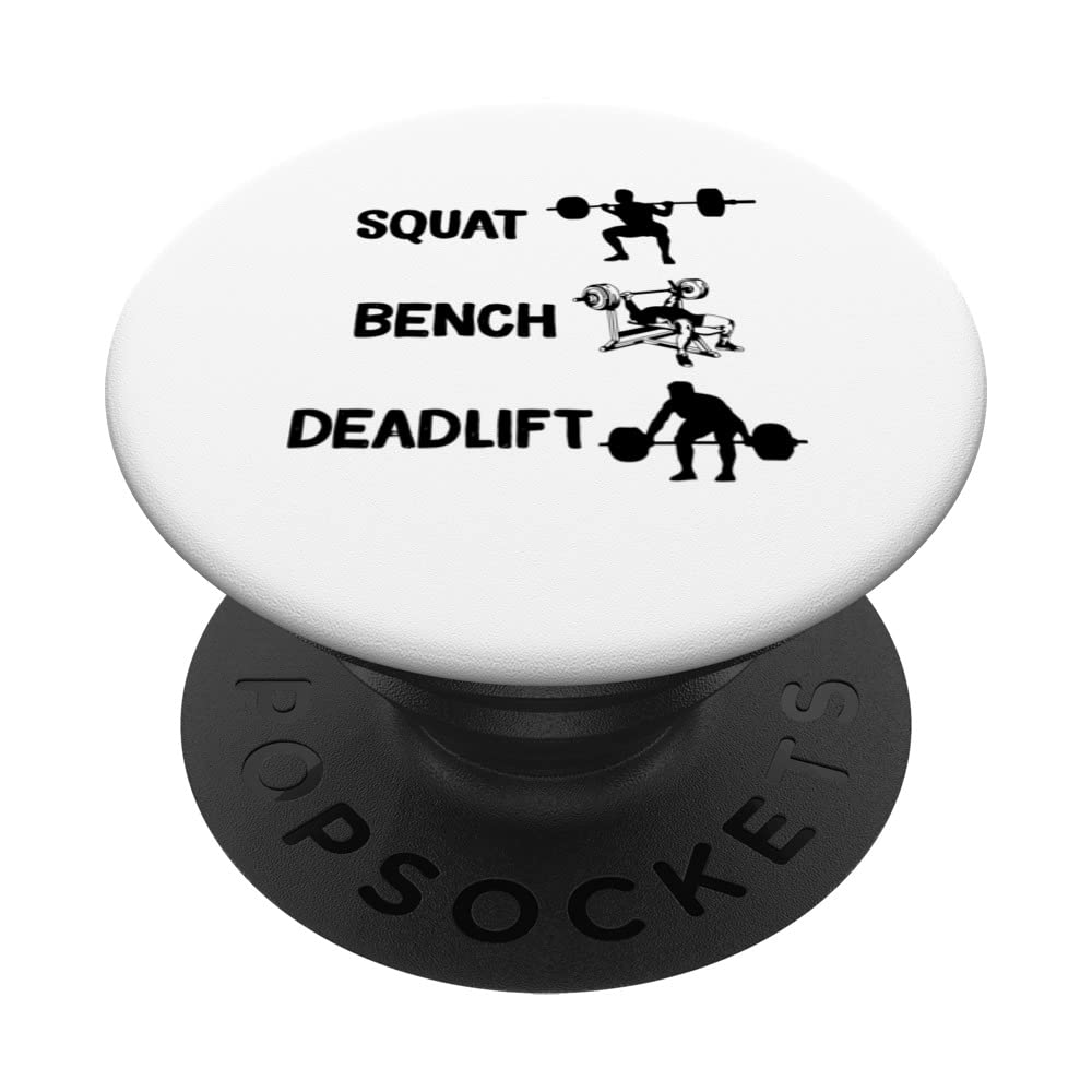 quat bench deadlift bodybuilder Weight lifting PopSockets Swappable PopGrip