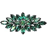 Marquise Rhinestone Corsage Brooch Pin for Women Girls Unisex Silver Plated Fashion Color Austrian Crystal Cluster Big Bouquet Brooches Lapel Pins Art Deco Dress Accessories Elegant Wedding Christmas Festival Jewelry Gift