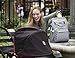 Zuzuro Diaper Bag Backpack - Waterproof w/Large Capacity & Multiple Pockets for Organization. Ideal for Travel Nappy Bags - W/Insulated Bottle Pocket. 2 Stroller Hooks Incl. (Silver Gray)
