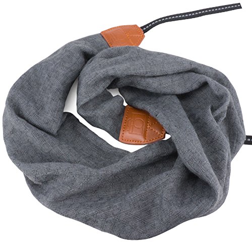 Wolven Soft Scarf DSL/SLR Camera Neck Shoulder Strap Belt for Nikon/Canon/Sony/Samsung/Pentax/Olympus/Leica/Fujifilm Instax Etc, Grey