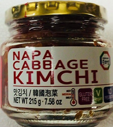 Korean Bottled Kimchi, Original Authentic Tasteful Bottle Napa Cabbage Kimchi, Vegan Gluten Free [No Preservatives] - 7.58 oz (2 Bottles)