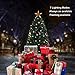 UNOMOR 4FT Christmas Tree with Multi-Color and Tree Star-Evergreen Pine Tree