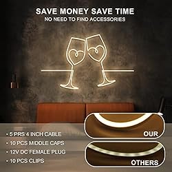 NEONLG 14400lm LED Neon Flex with Clips, 16.4ft