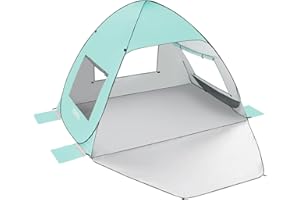 TOBTOS UPF 50+ Pop Up Beach Tent, Easy Set Up Beach Umbrella, Sun Shelter for 2-3 People UV Protection Portable Sunshade, Baby Canopy Cabana, Lightweight with Carry Bag