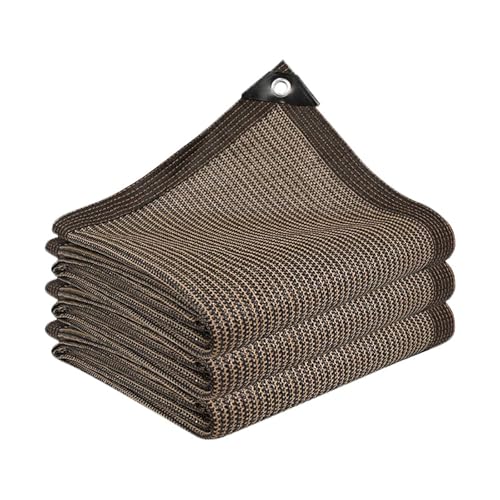 Shade Cloth, Sun Shade Fabric, Privacy Screen Shade Cover Patio Canopy with Grommets,Sunshade Net for Garden Outdoor Pergola 4 x 6m (Light Brown)