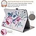 VORI Case for New iPad 9.7 Inch 2018 2017 / iPad Air 2 / iPad Air,Premium Leather Business Multi-Angle Viewing Folio Stand Cover with Card Slots, Auto Wake/Sleep-Peony