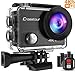 Crosstour Action Camera 4K WiFi Underwater Cam 16MP Sports Camera with Remote Control 170°Wide-Angle 2 Inch LCD Plus 2 Rechargeable 1050mAh Batteries and Mounting Accessories Kit