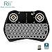 Rii i28C 3 in 1 Backlit Wireless Mini Keyboard With Touchpad And Rechargable Handheld Multi-media Keyboard For PC Laptop Raspberry PI MacOS Linux HTPC IPTV Google Smart TV Android Box XBMC Windows