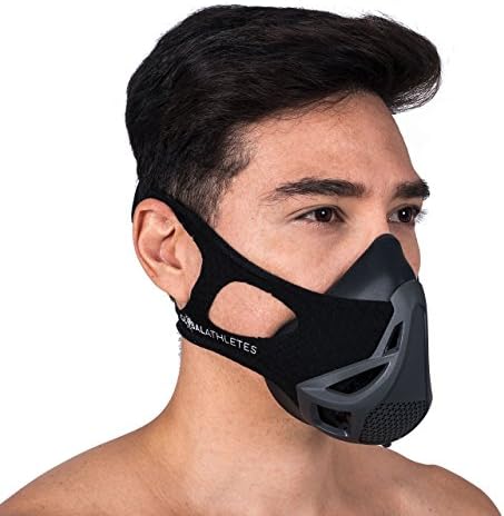 Gym Workout Mask &amp; Elevation Fitness | Breathing Face Respirator for Running, Cycling, CrossFit, HIIT Exercise | Oxygen Conditioning to Build Stamina &amp; Endurance