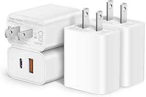 USB C Charger Block USB Charger Block 4Pack 20W Dual Port PD+QC Power Adapter Fast Charging Block Compatible with iPhone 16/1